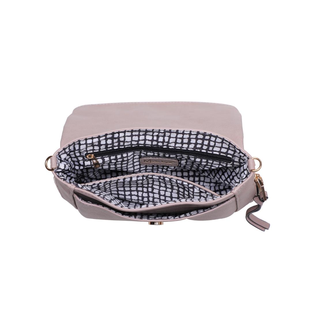 Woman wearing Natural Moda Luxe Easy Foldover Crossbody 842017139850 View 9 | Natural