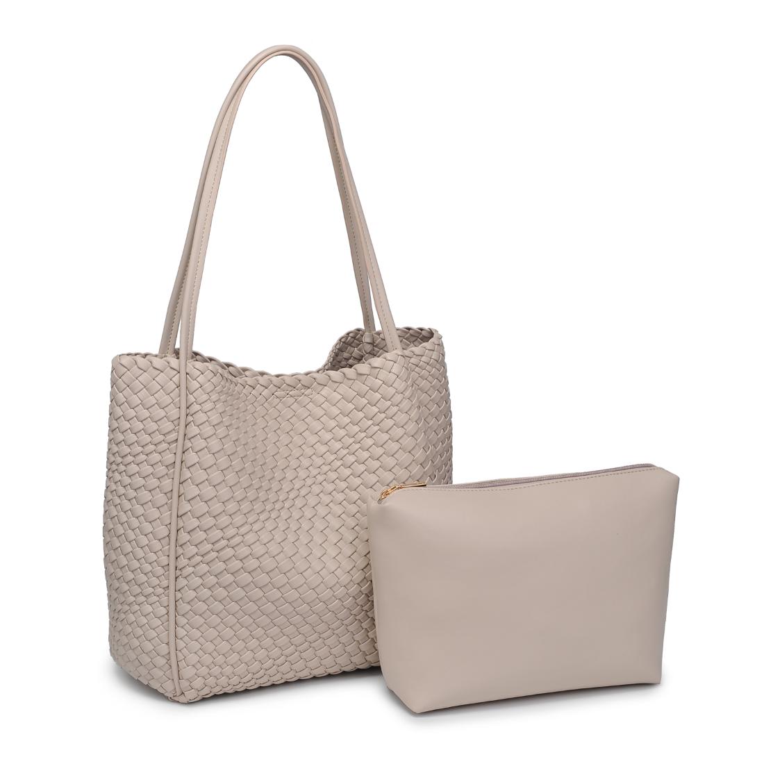 Woman wearing Ivory Moda Luxe Gladys Tote 842017137252 View 6 | Ivory
