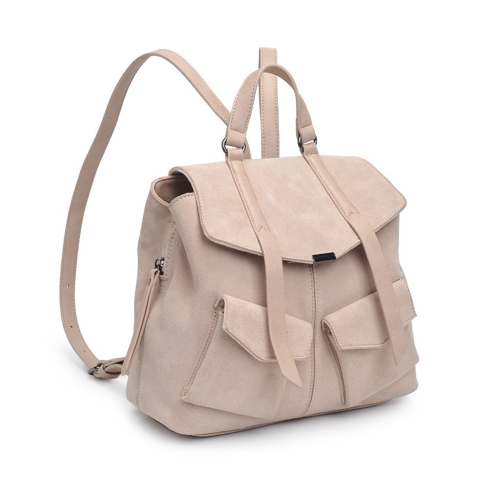 Woman wearing Natural Moda Luxe Charlie Backpack 842017127055 View 6 | Natural