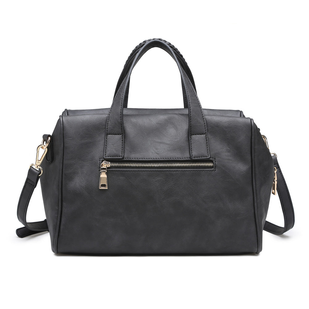Product Image of Moda Luxe Wyatt Satchel 842017106210 View 3 | Black
