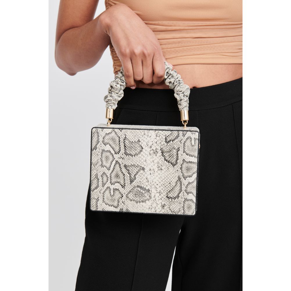 Woman wearing Black White Moda Luxe Kaia Crossbody 842017127529 View 2 | Black White