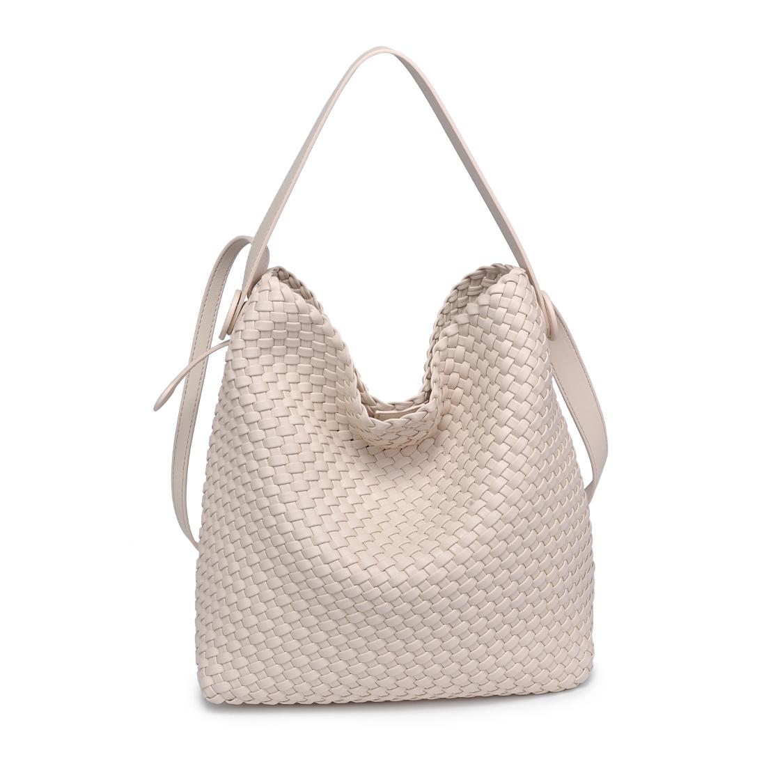Woman wearing Oatmilk Moda Luxe Edith Hobo 842017137481 View 5 | Oatmilk