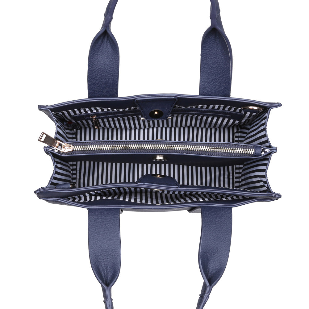 Product Image of Moda Luxe Kelly Satchel 842017116325 View 4 | Navy
