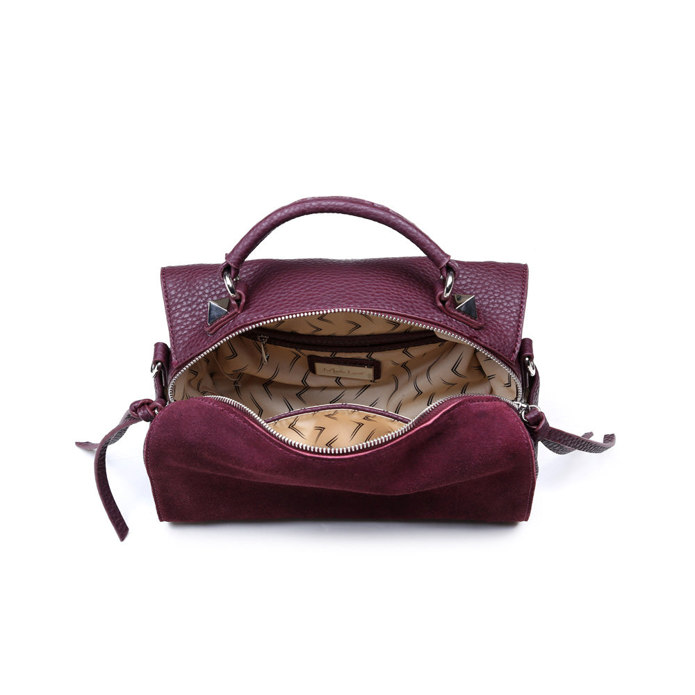 Product Image of Moda Luxe Hudson Satchel 842017115632 View 8 | Burgundy