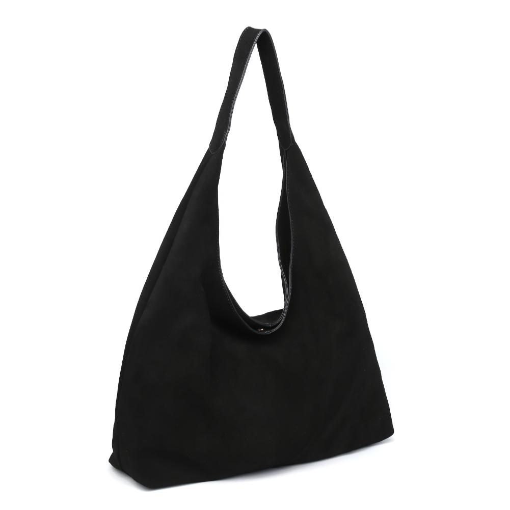 Woman wearing Black Moda Luxe Amber Hobo 842017137030 View 6 | Black