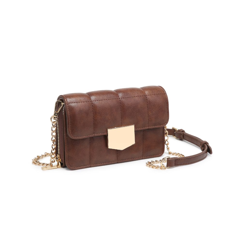 Woman wearing Chocolate Moda Luxe Alina Crossbody 842017128397 View 6 | Chocolate