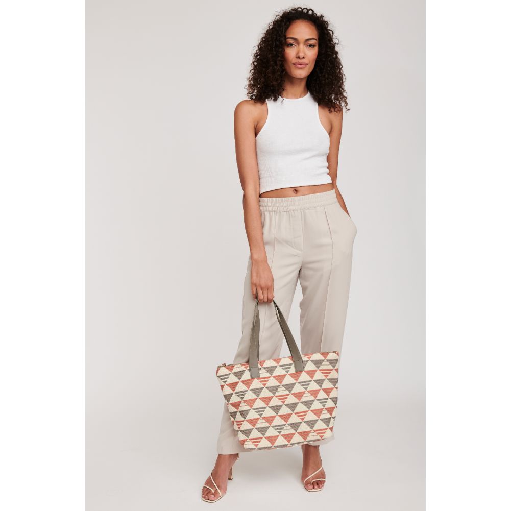 Woman wearing Grey Moda Luxe Quinn Tote 842017124504 View 4 | Grey