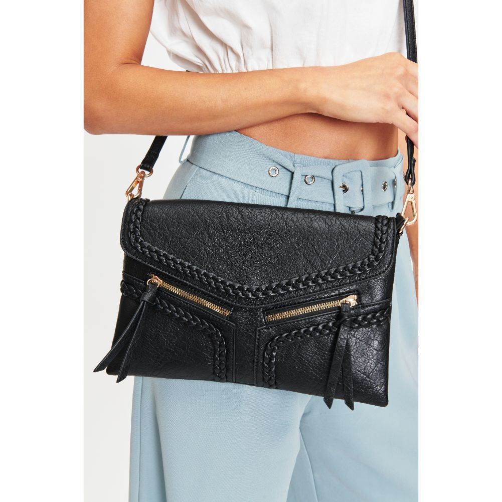 Woman wearing Black Moda Luxe Laurel Crossbody 842017128090 View 1 | Black