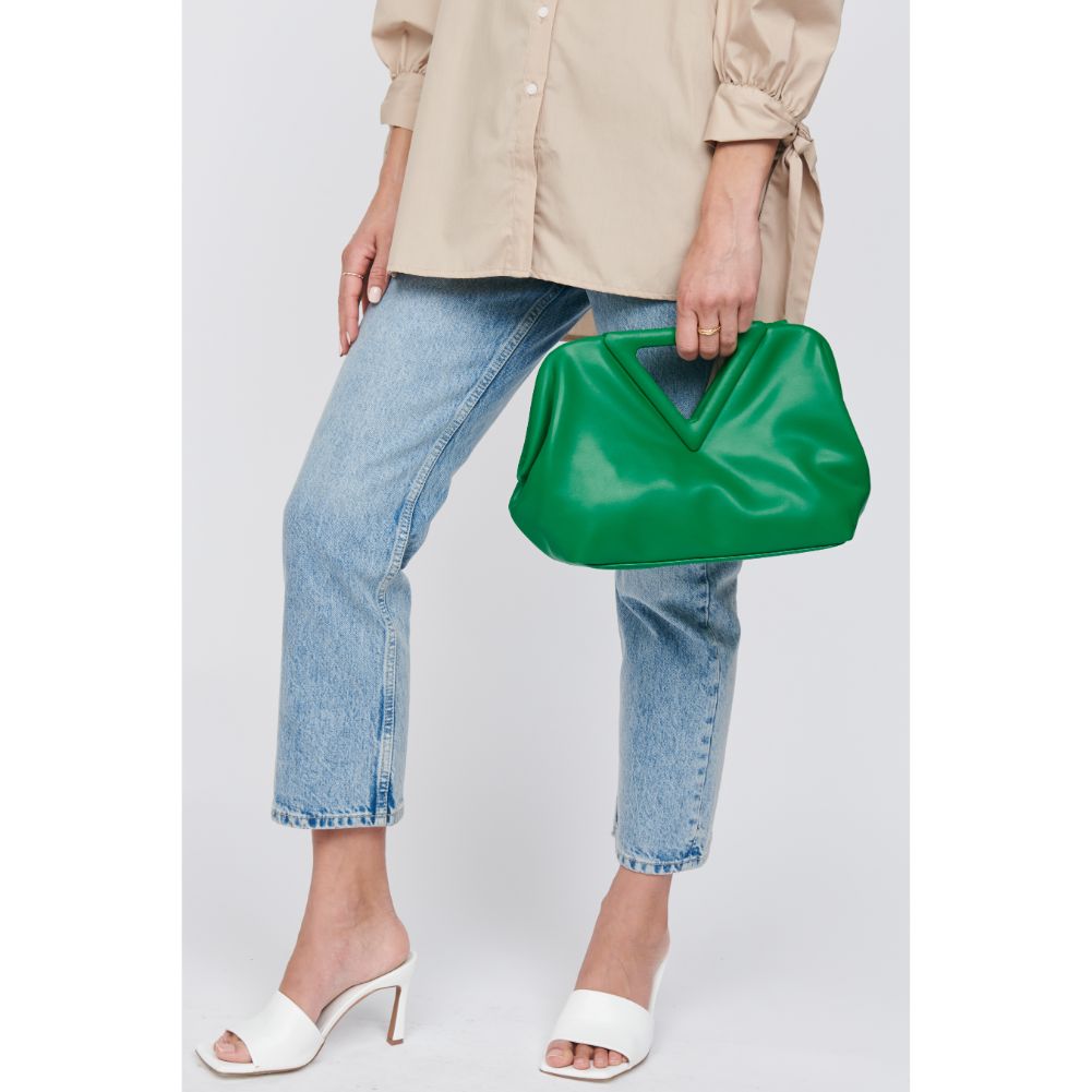 Woman wearing Kelly Green Moda Luxe Kendra Crossbody 842017129967 View 1 | Kelly Green
