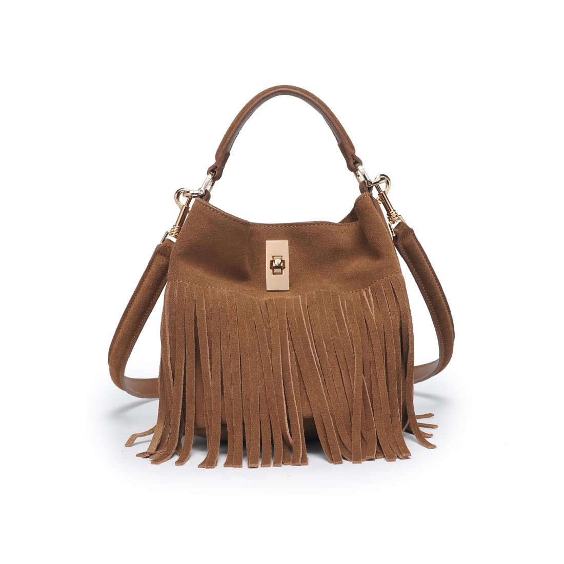Woman wearing Hazelnut Moda Luxe Faith Crossbody 842017139041 View 5 | Hazelnut