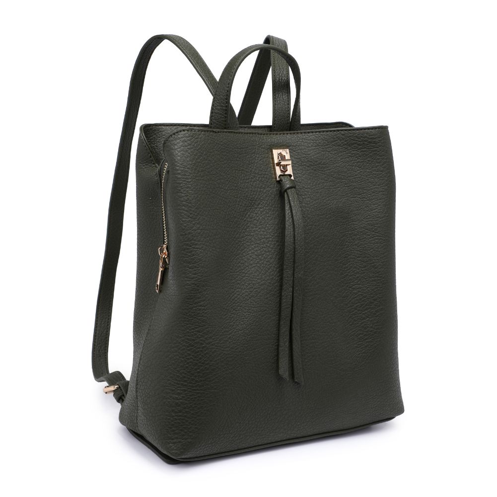 Product Image of Moda Luxe Sylvia Backpack 842017128328 View 6 | Olive