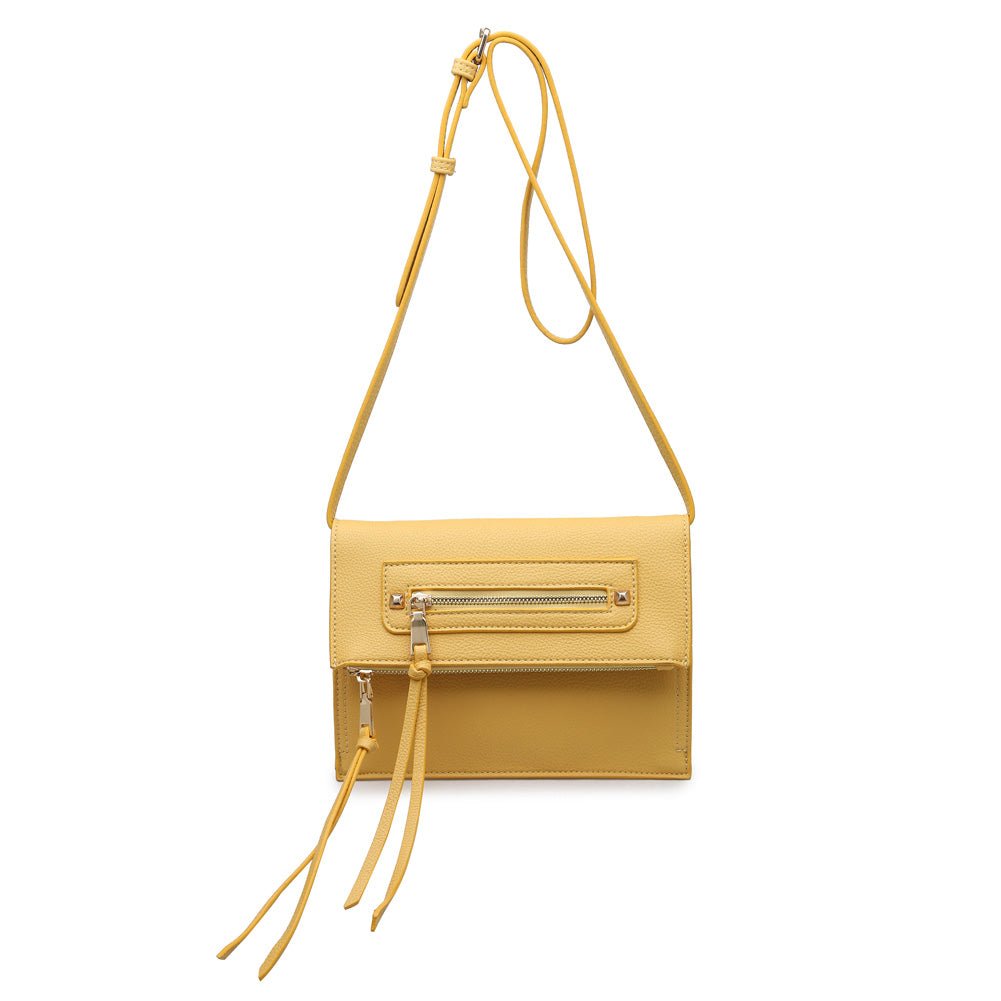 Woman wearing Yellow Moda Luxe Ellie Crossbody 842017113256 View 5 | Yellow