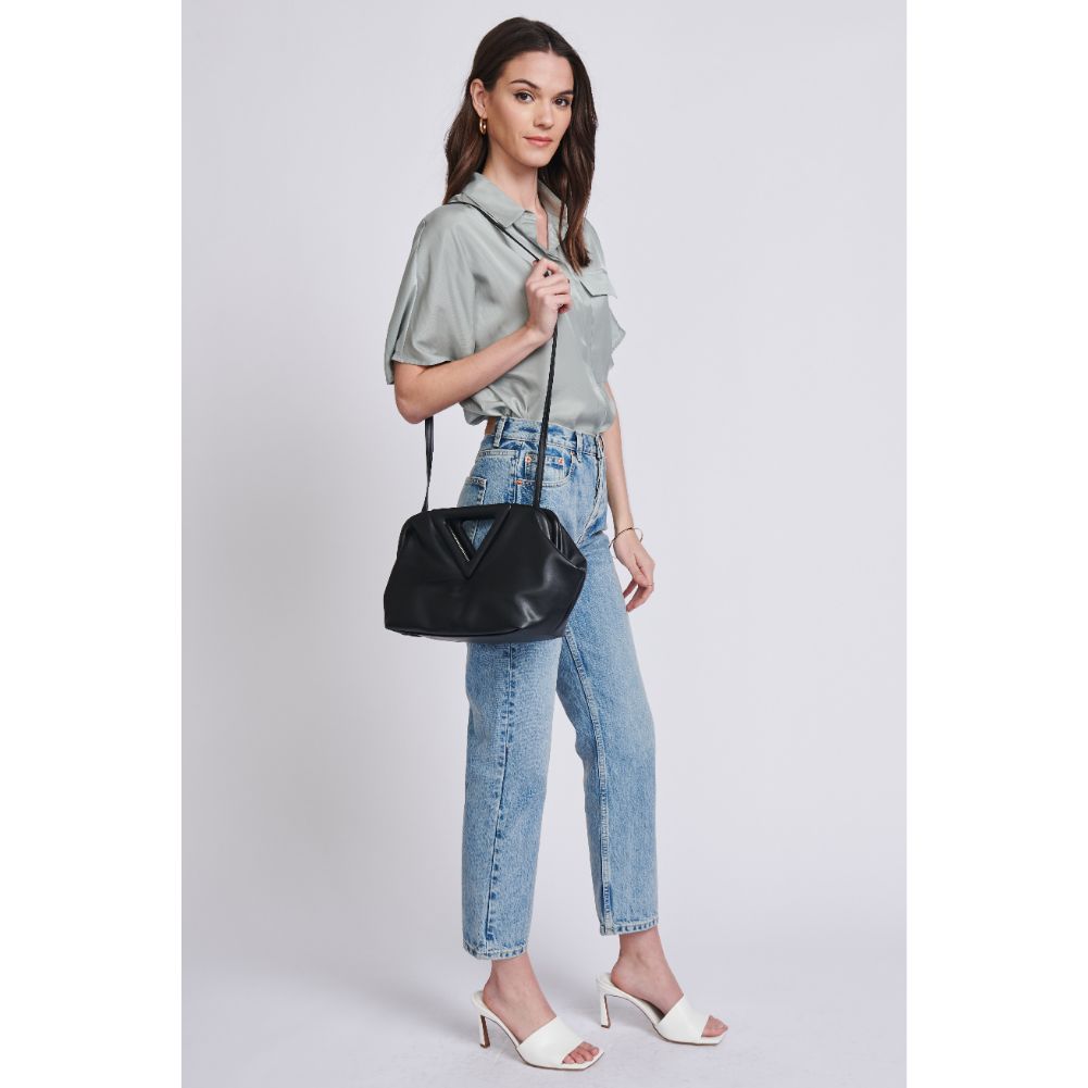 Woman wearing Black Moda Luxe Kendra Crossbody 842017129035 View 4 | Black