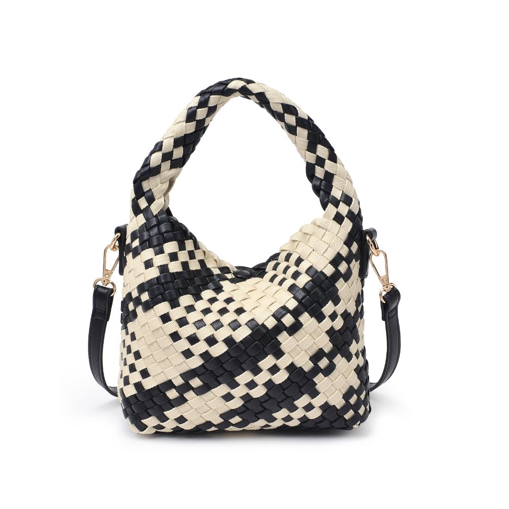Woman wearing Black Ivory Moda Luxe Jessamine Crossbody 842017135722 View 7 | Black Ivory