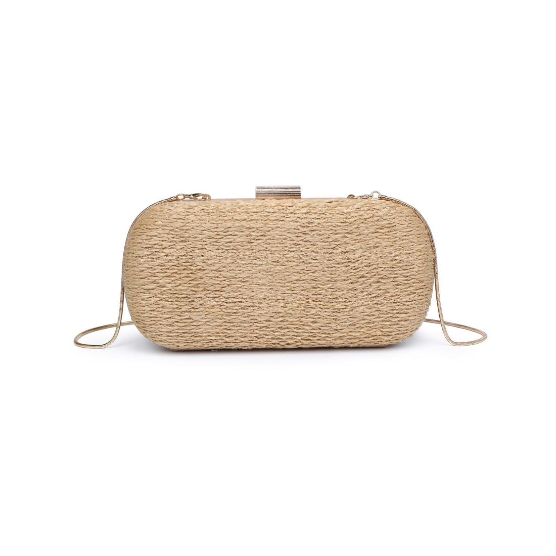 Woman wearing Natural Moda Luxe Quinn Evening Bag 842017141167 View 5 | Natural