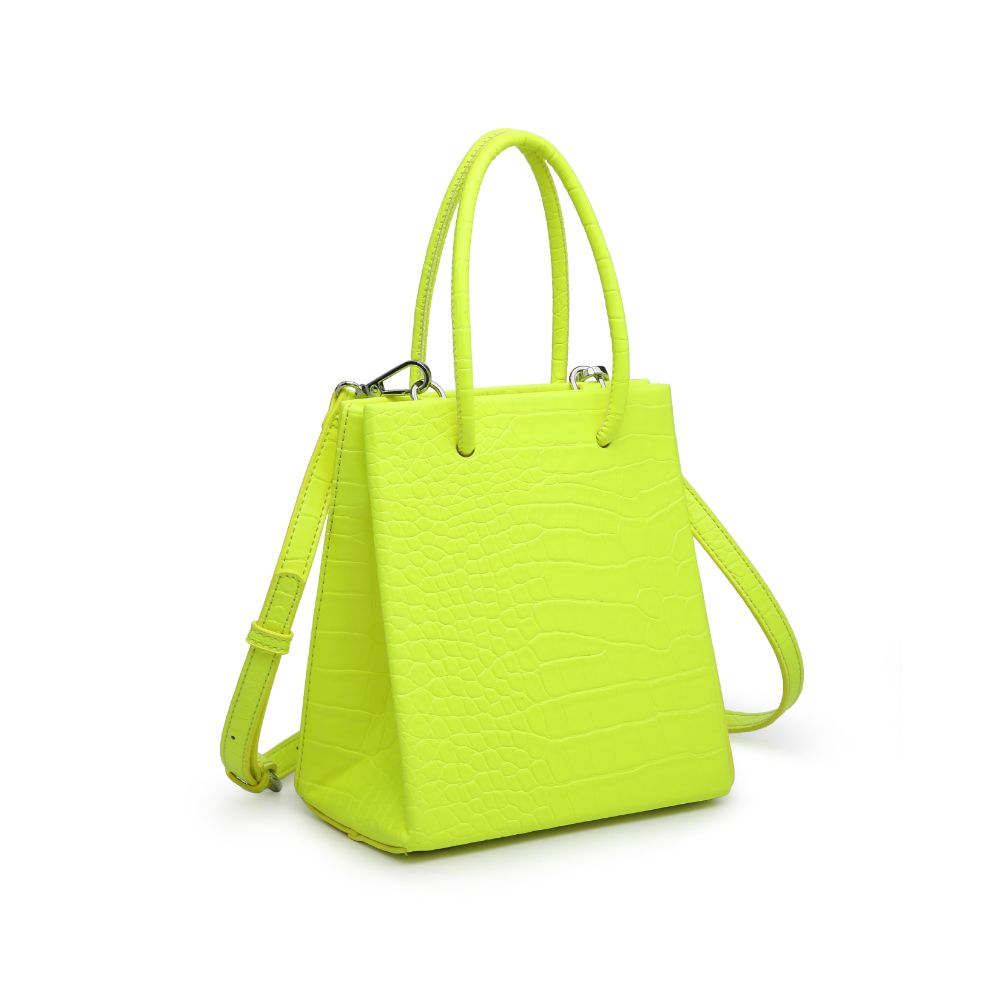 Product Image of Moda Luxe Peyton Croc Crossbody 842017125259 View 2 | Neon Yellow