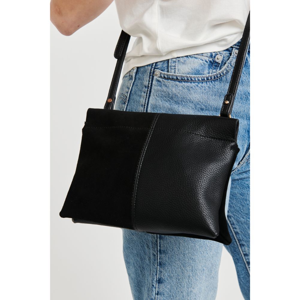 Woman wearing Black Moda Luxe Aston Crossbody 842017126300 View 2 | Black