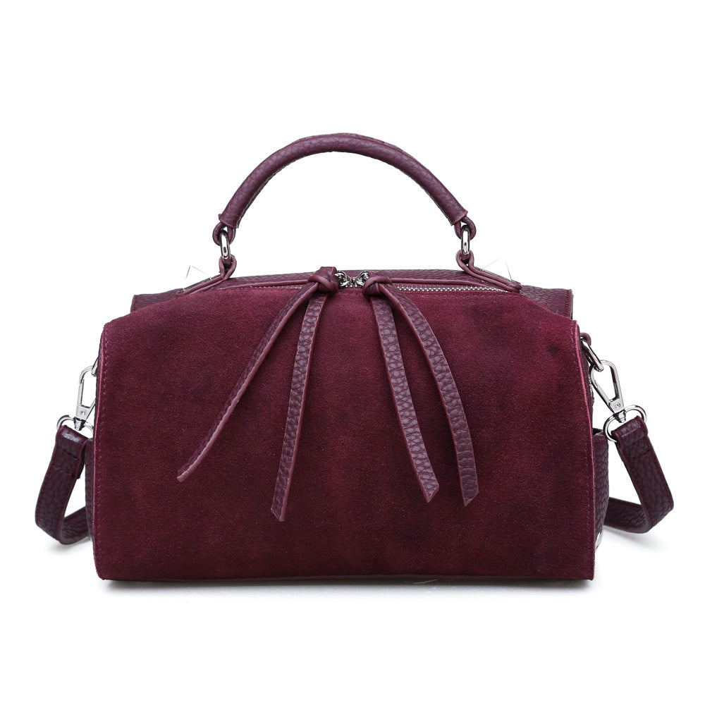Product Image of Moda Luxe Hudson Satchel 842017115632 View 5 | Burgundy