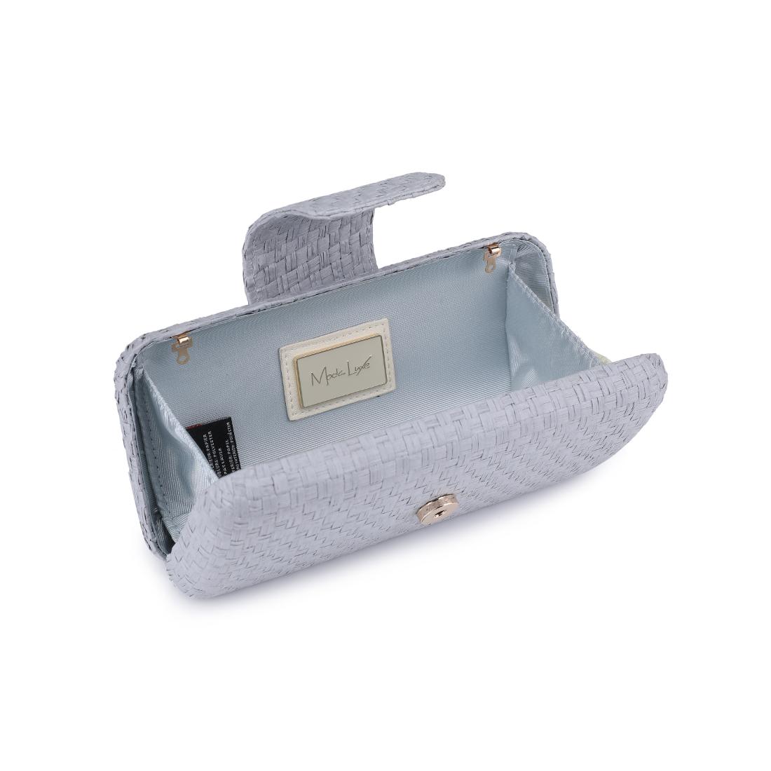 Woman wearing Grey Moda Luxe Sylvi Evening Bag 842017138204 View 9 | Grey