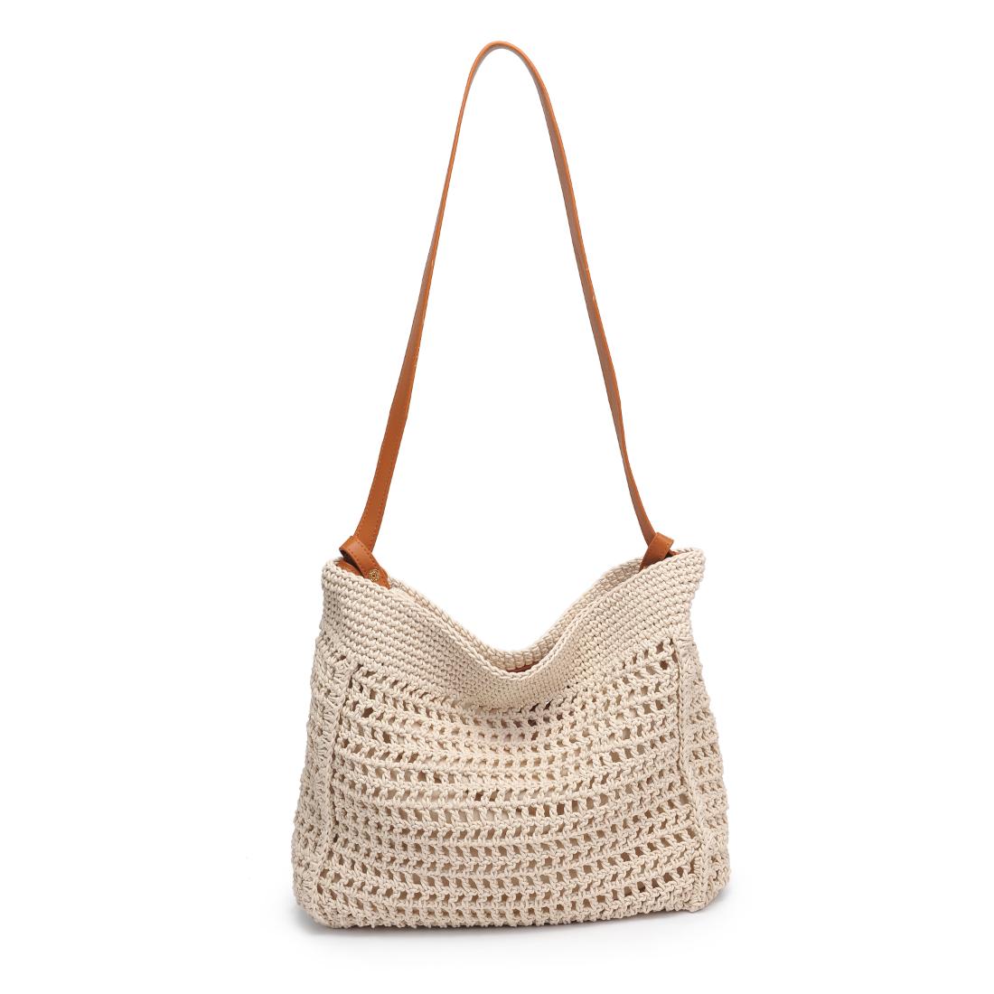 Woman wearing Ivory Tan Moda Luxe Bree Shoulder Bag 842017137788 View 7 | Ivory Tan