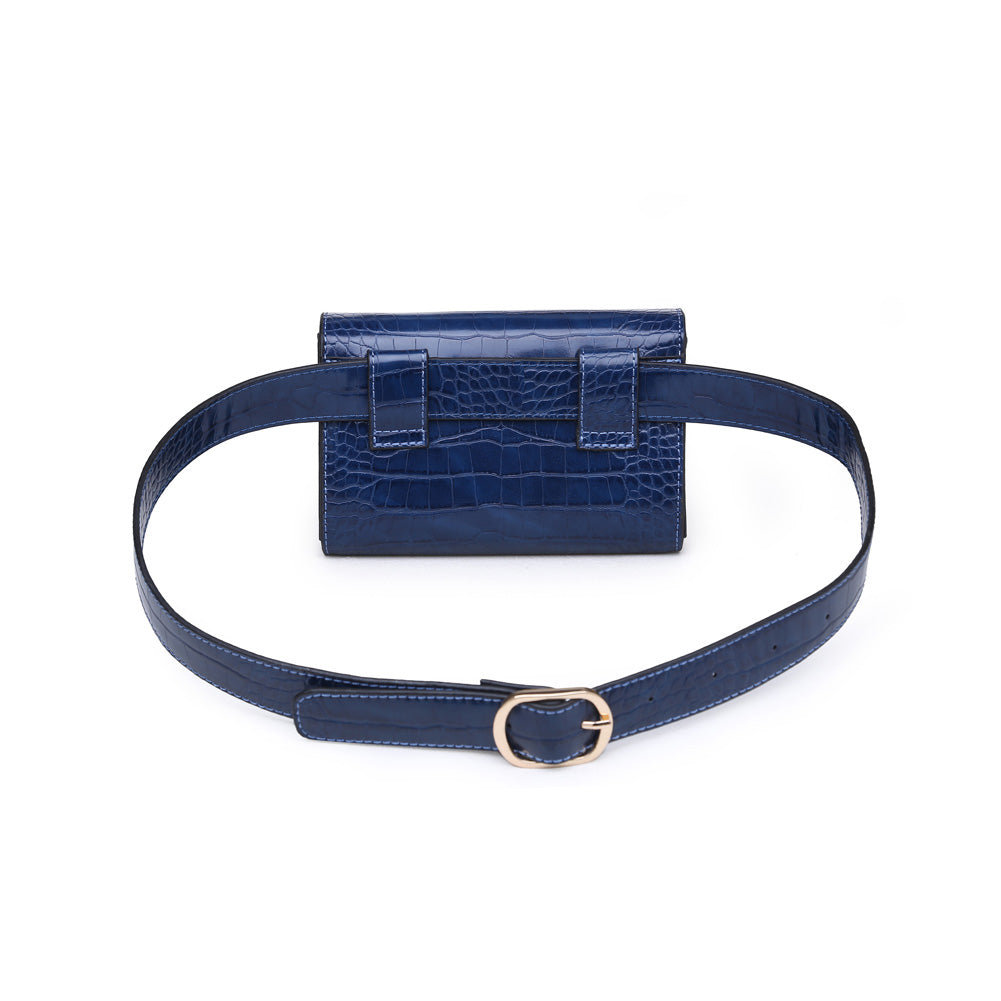 Product Image of Moda Luxe Vera Croc Belt Bag 842017115809 View 3 | Navy