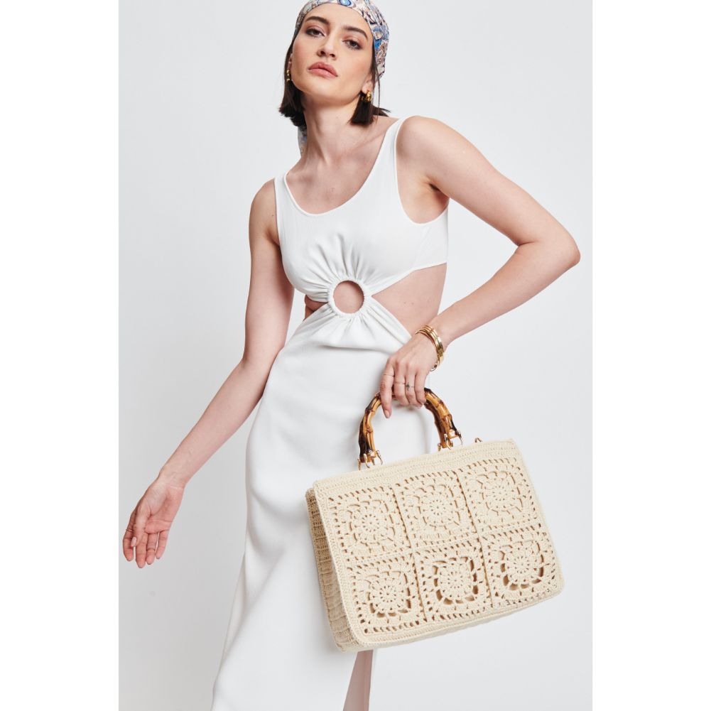 Woman wearing Bone Moda Luxe Katya Tote 842017131212 View 1 | Bone