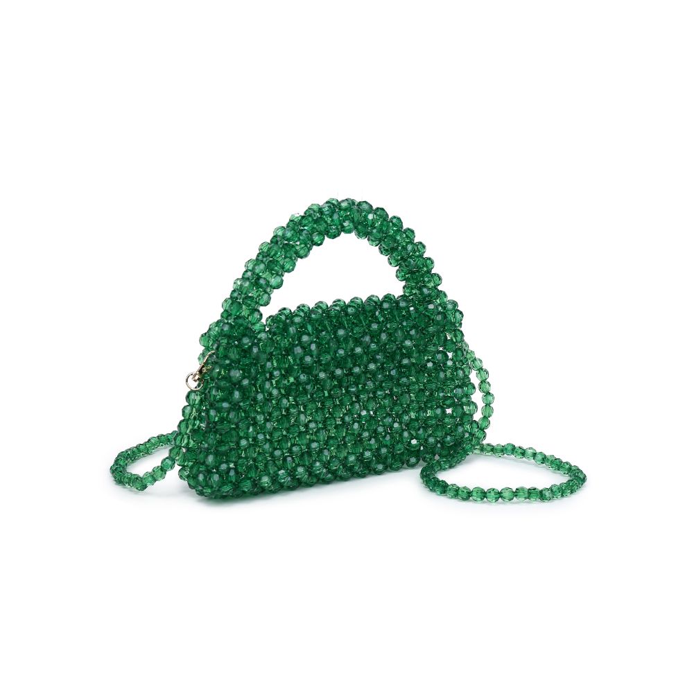Woman wearing Green Moda Luxe Dolly Evening Bag 842017133445 View 6 | Green