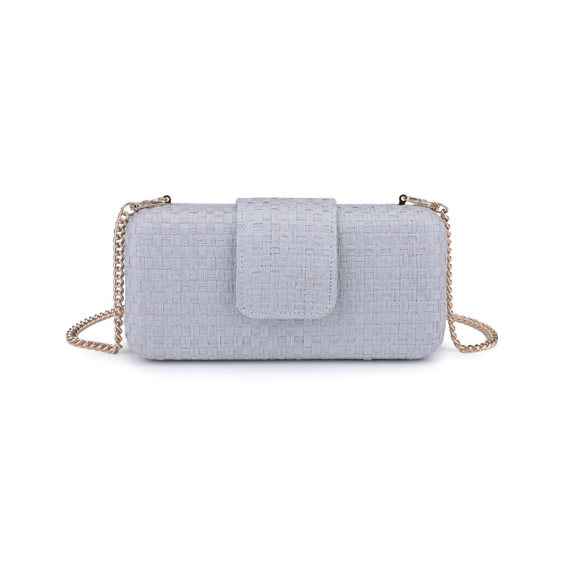 Woman wearing Grey Moda Luxe Sylvi Evening Bag 842017138204 View 5 | Grey