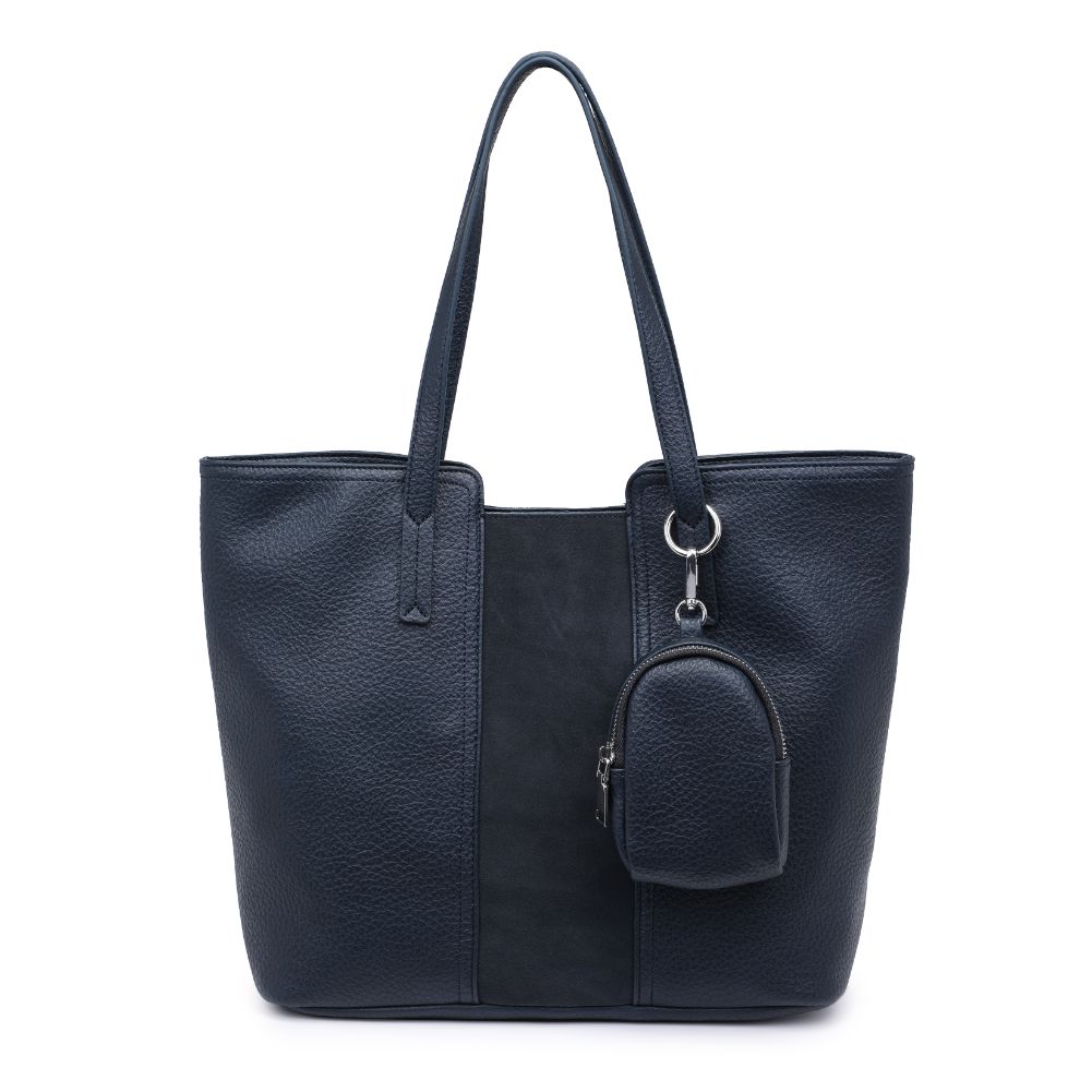 Woman wearing Teal Moda Luxe Millie Tote 842017128670 View 5 | Teal