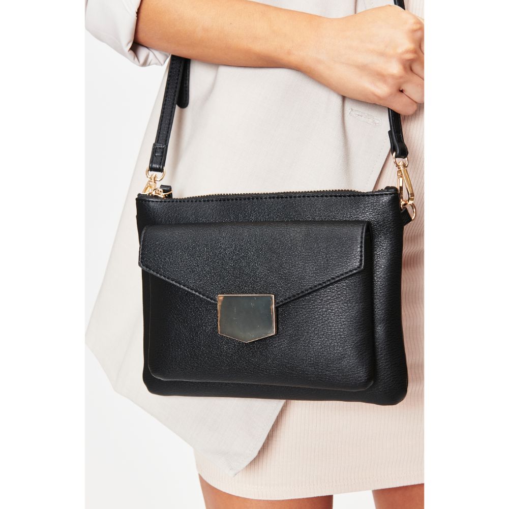 Woman wearing Black Moda Luxe Amari Crossbody 842017128403 View 2 | Black