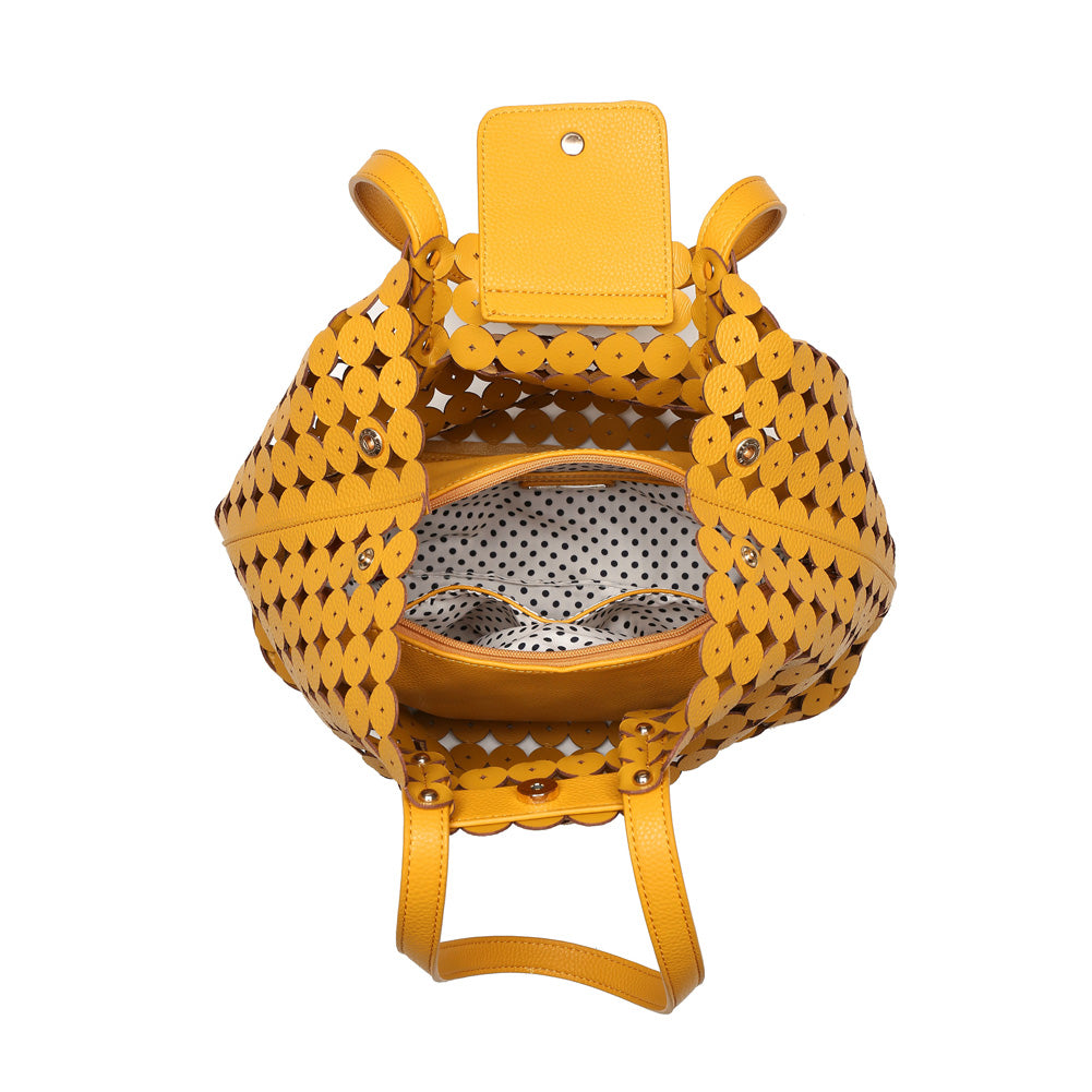 Product Image of Moda Luxe Casablanca Tote 842017110996 View 4 | Mustard