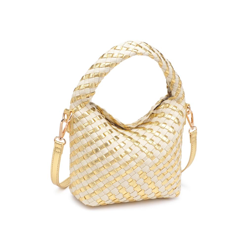 Woman wearing Gold Ivory Moda Luxe Jessamine Crossbody 842017136859 View 6 | Gold Ivory