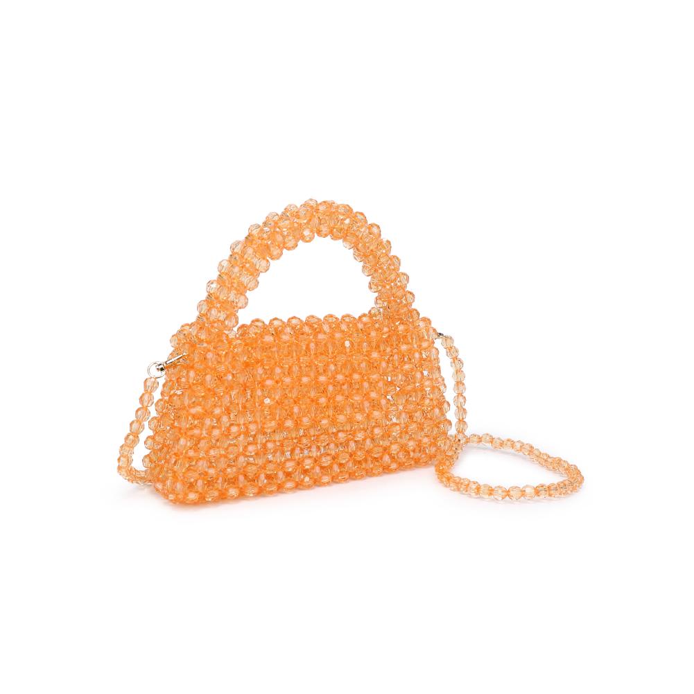 Woman wearing Orange Moda Luxe Dolly Evening Bag 842017133865 View 6 | Orange