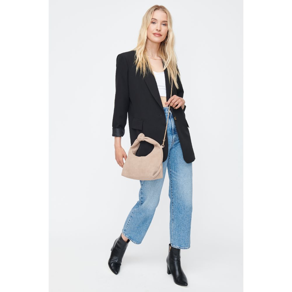 Woman wearing Natural Moda Luxe Grace Shoulder Bag 842017130437 View 3 | Natural