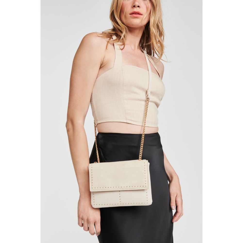 Woman wearing Cream Moda Luxe Fate Crossbody 842017111603 View 1 | Cream