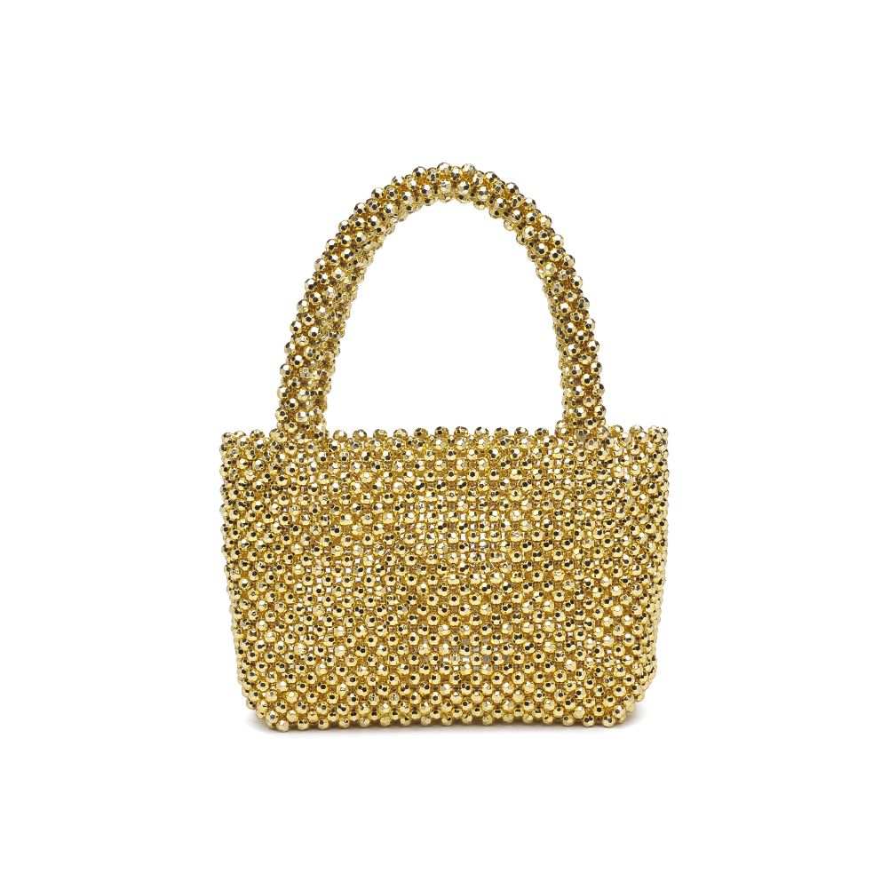 Woman wearing Gold Moda Luxe Donna Evening Bag 842017133100 View 7 | Gold