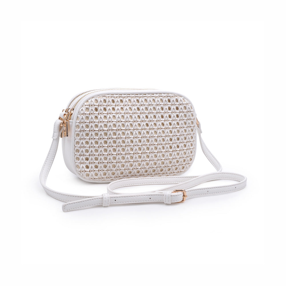 Woman wearing White Moda Luxe Mikayla Crossbody 842017119098 View 6 | White