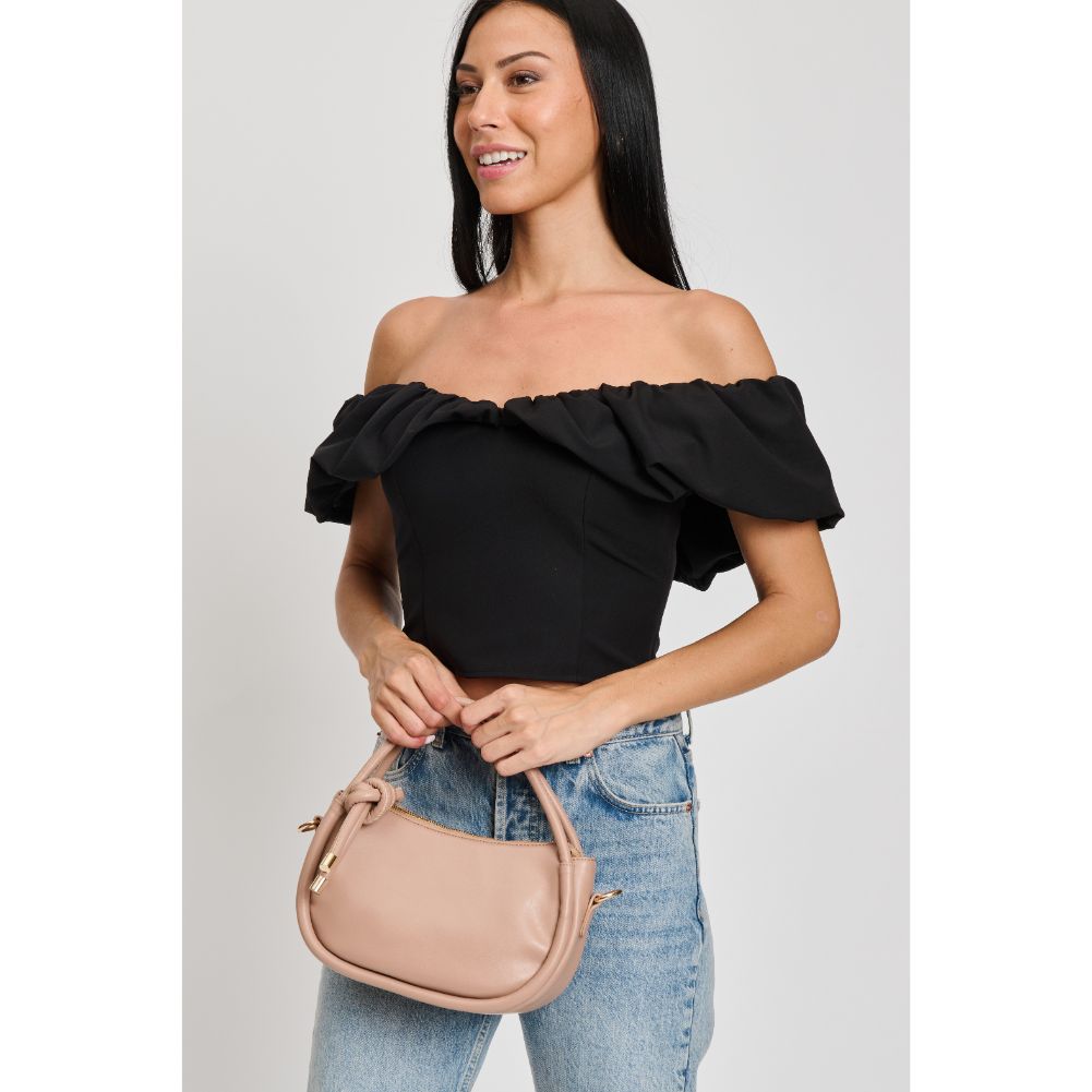 Woman wearing Nude Moda Luxe Celine Crossbody 842017133599 View 2 | Nude