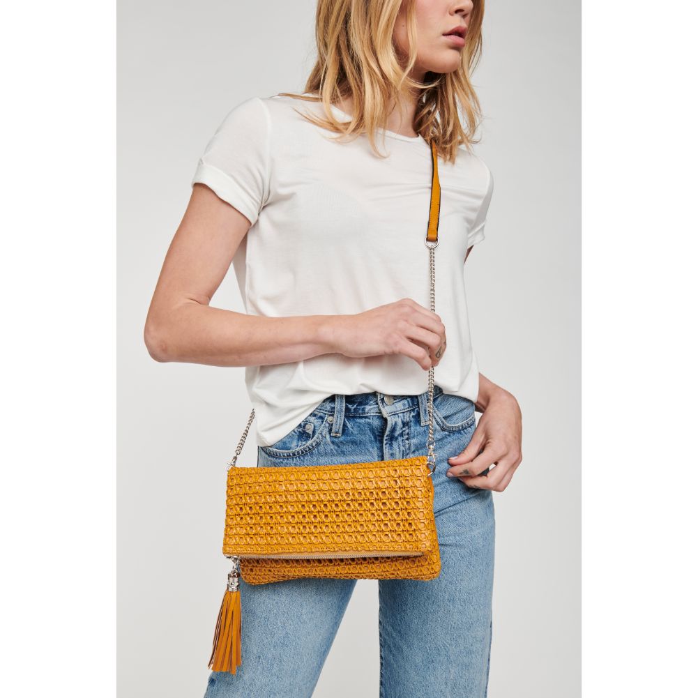 Woman wearing Marigold Moda Luxe Summer Crossbody 842017124412 View 2 | Marigold