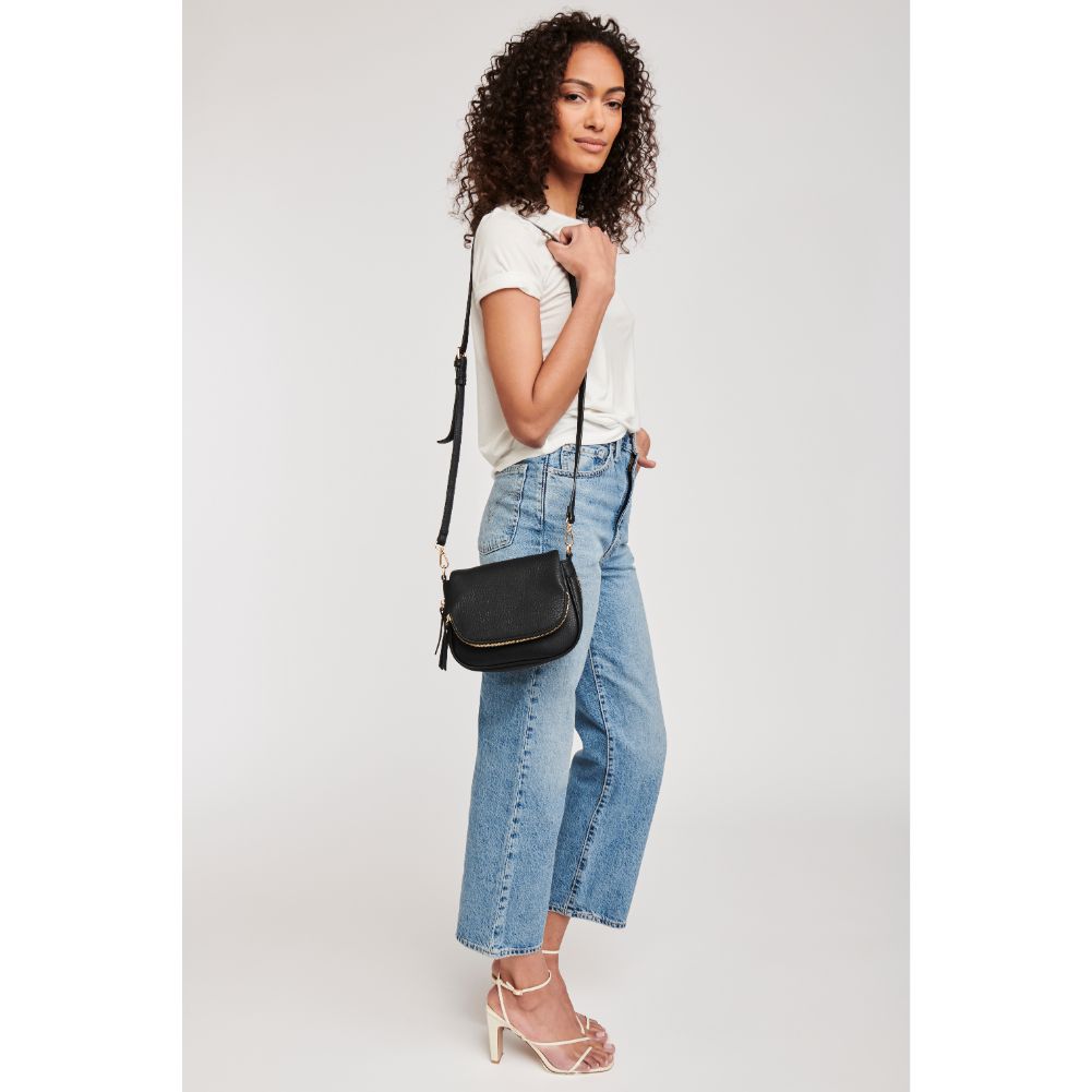 Woman wearing Black Moda Luxe Diva Crossbody 842017114857 View 3 | Black