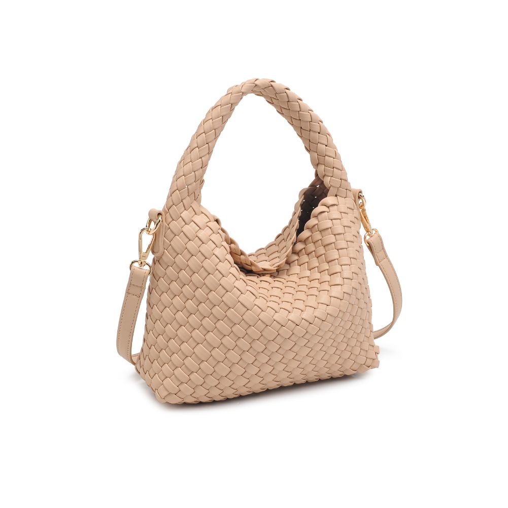 Woman wearing Natural Moda Luxe Jessamine Crossbody 842017132226 View 6 | Natural