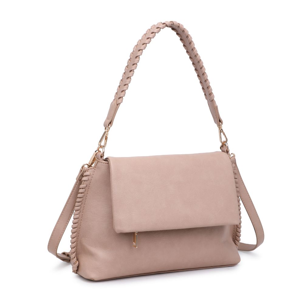 Woman wearing Natural Moda Luxe Gracie Messenger 842017129783 View 6 | Natural