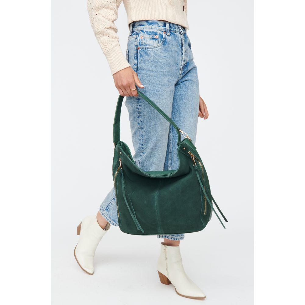 Woman wearing Emerald Moda Luxe Emilia Hobo 842017130673 View 2 | Emerald