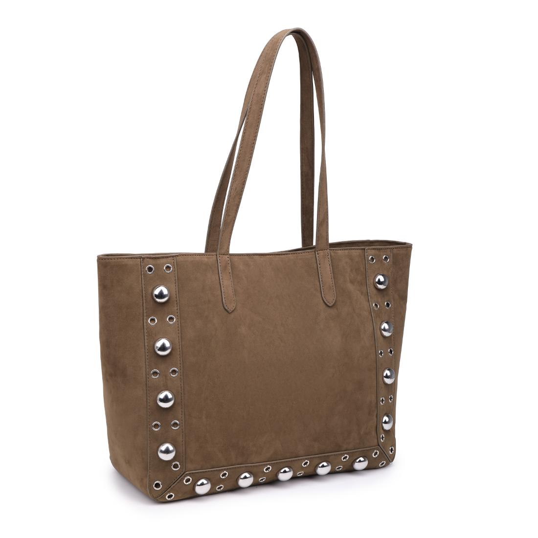 Woman wearing Olive Moda Luxe Karli Tote 842017139928 View 6 | Olive
