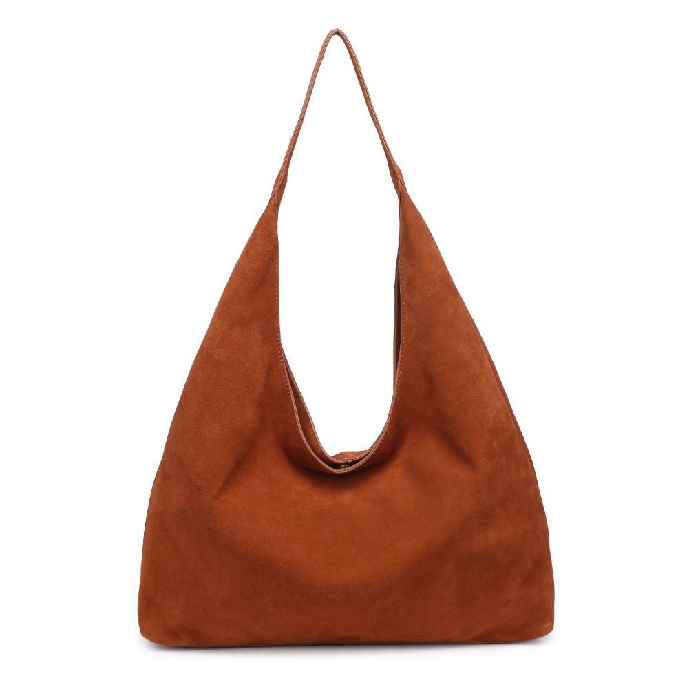 Woman wearing Tan Moda Luxe Amber Hobo 842017137061 View 5 | Tan
