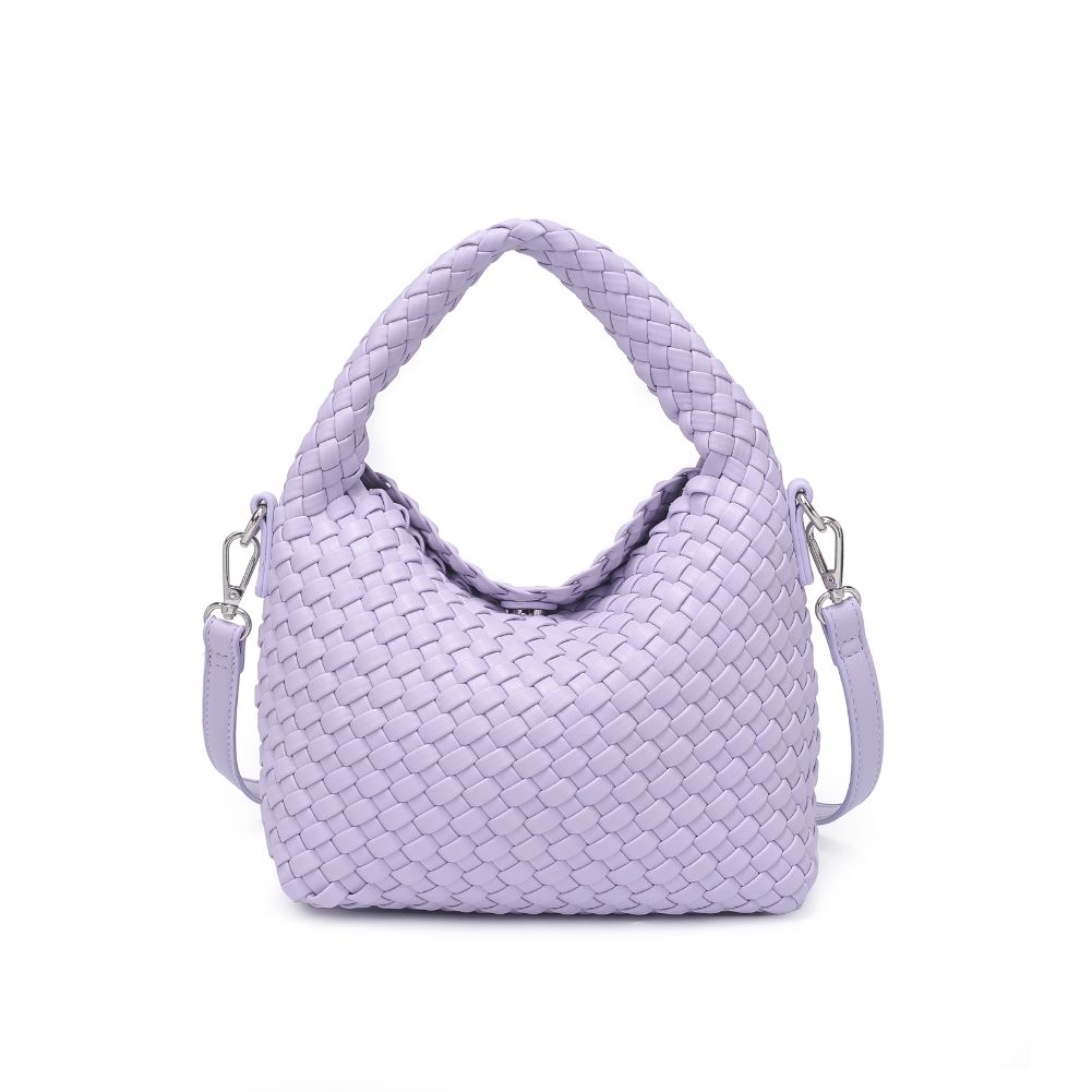 Woman wearing Lilac Moda Luxe Jessamine Crossbody 842017134480 View 5 | Lilac
