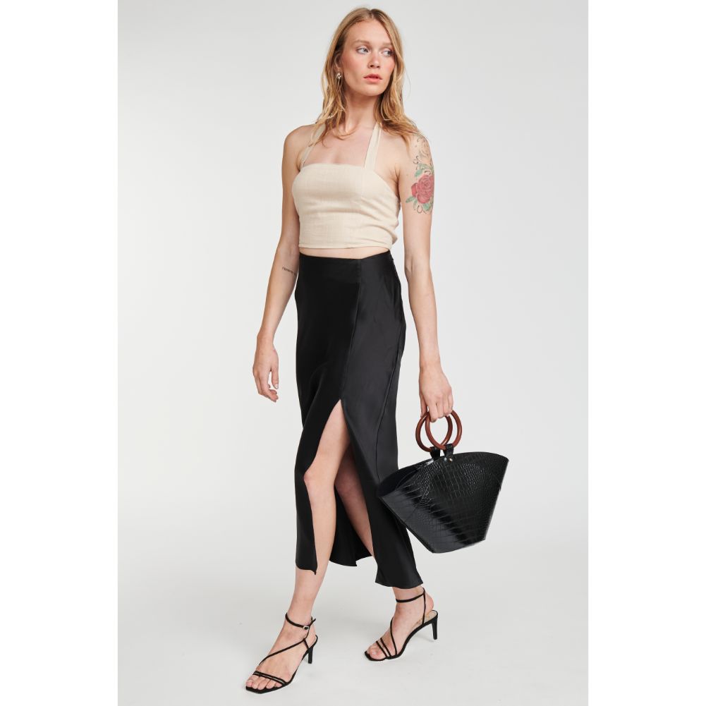 Woman wearing Black Moda Luxe Delta Top Handle 842017125365 View 2 | Black