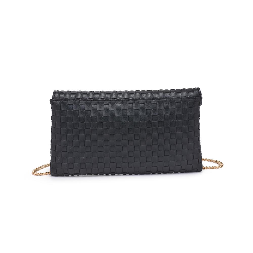 Woman wearing Black Moda Luxe Priscilla Clutch 842017136538 View 7 | Black