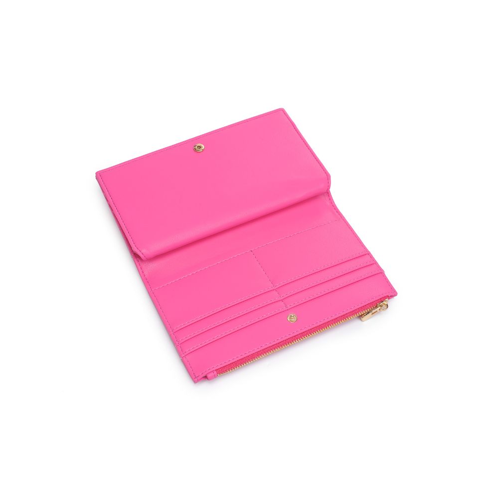 Woman wearing Hot Pink Moda Luxe Thalia Wallet 842017132356 View 9 | Hot Pink