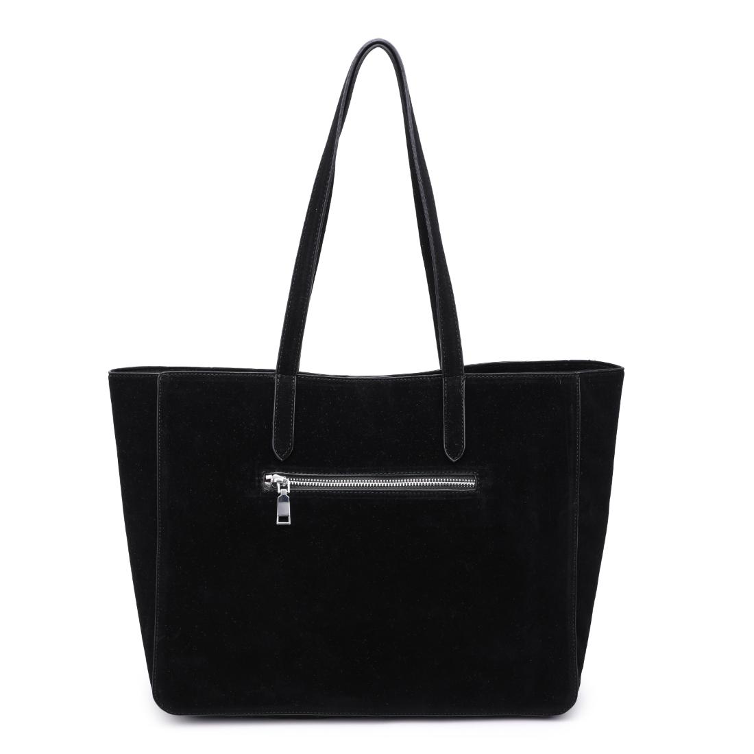 Woman wearing Black Moda Luxe Karli Tote 842017139904 View 7 | Black